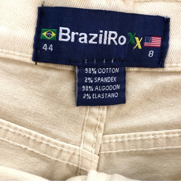 NWT BRAZILROXX Western Cream Jeans w/ Bead Design Down Edge Size 8 $255 - Picture 4 of 5